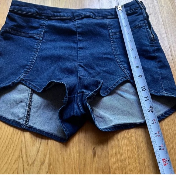 FREE PEOPLE Denim PETAL HEM Jean Shirts High Waist STRETCH 29 - Picture 5 of 7